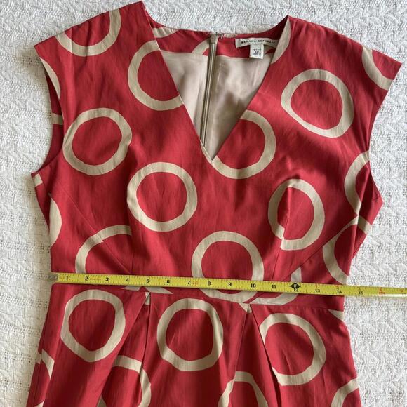 Banana Republic Pink Polka Dot Silk Dress - Size 6P - Picture 7 of 8